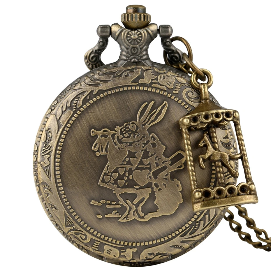 Alice in Wonderland White Rabbit Pocket Watch
