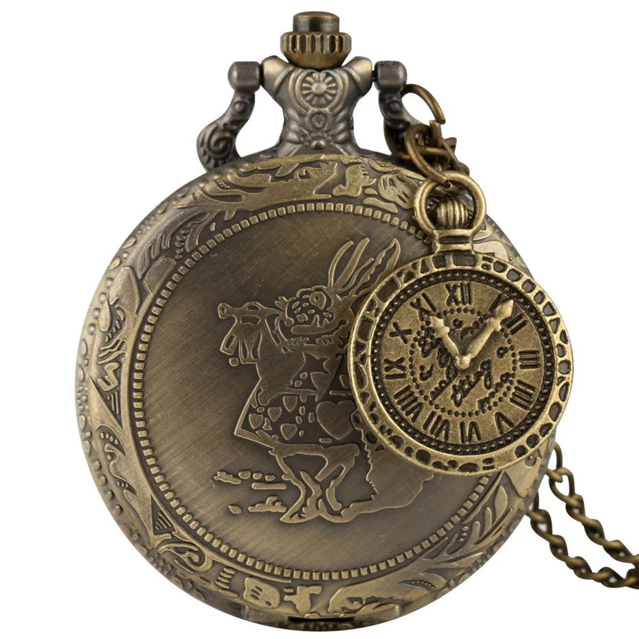 Alice in Wonderland White Rabbit Pocket Watch