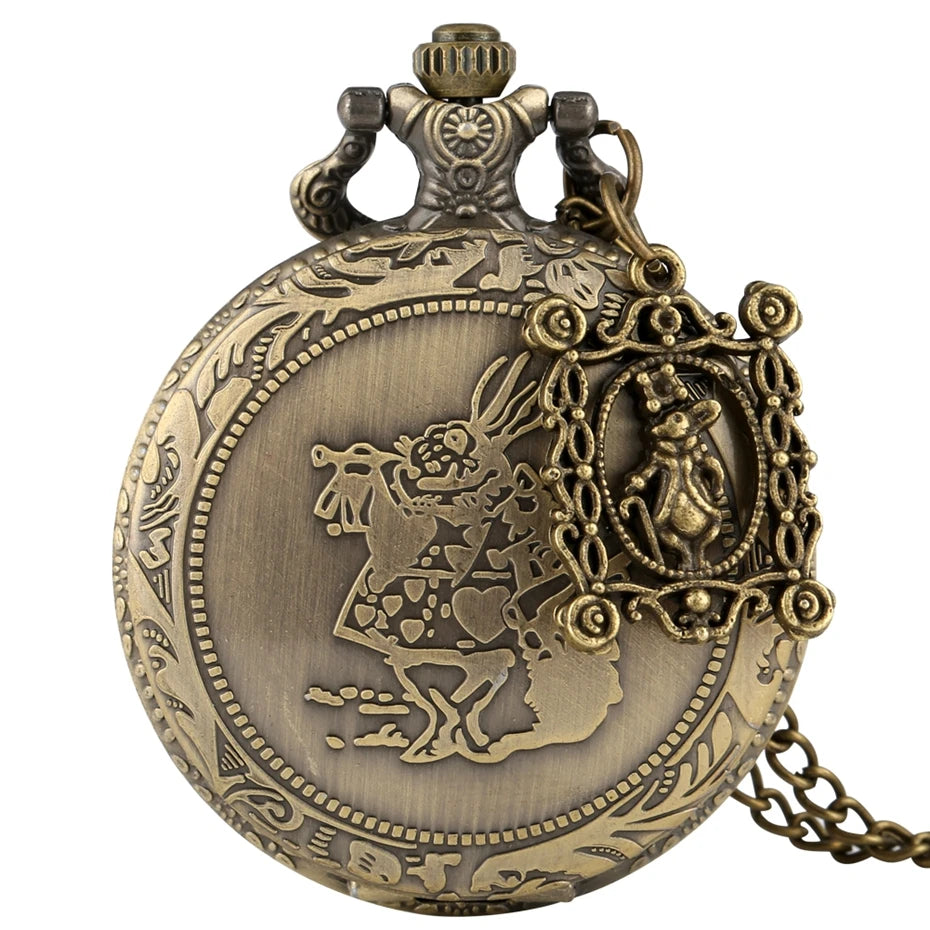 Alice in Wonderland White Rabbit Pocket Watch