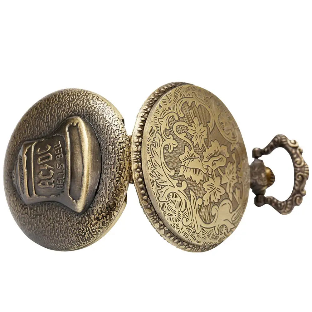 AC/DC Hells Bell Antique Bronze Pocket Watch