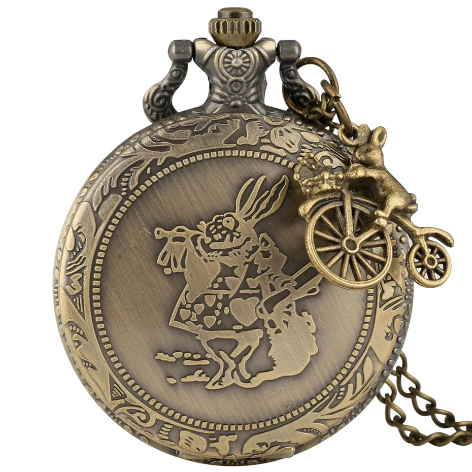 Alice in Wonderland White Rabbit Pocket Watch