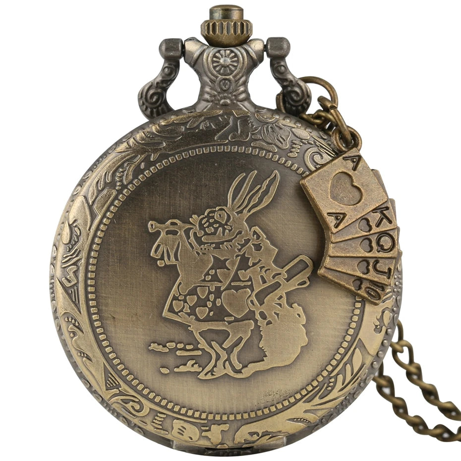 Alice in Wonderland White Rabbit Pocket Watch