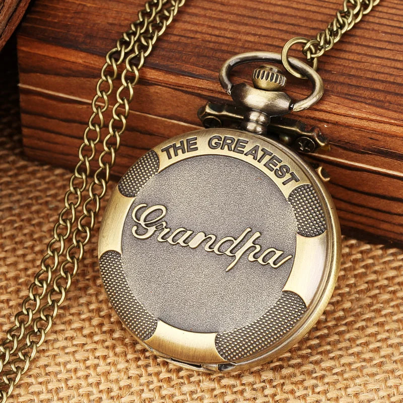 Antique Bronze 'Greatest Grandpa' Pocket Watch