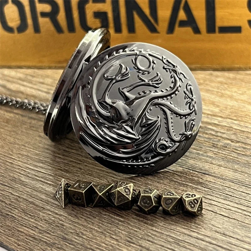 Steampunk Gunmetal Kraken Pocket Watch