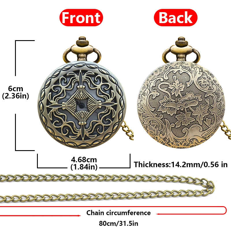 Antique Brass Filigree Skeleton Pocket Watch