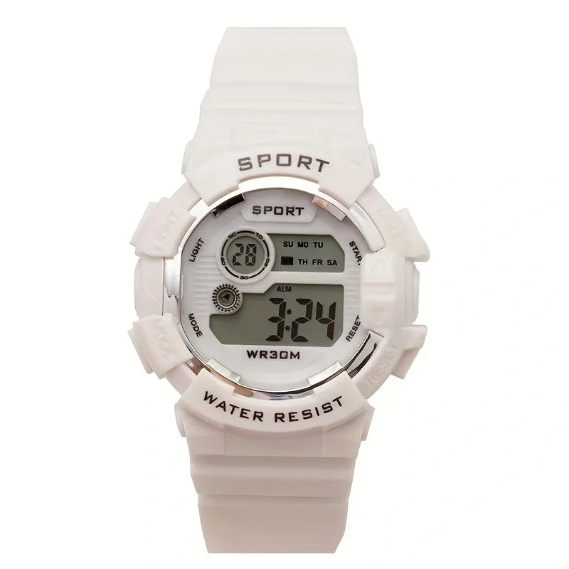 Aqua Blue Water Resistant Digital Sports Watch