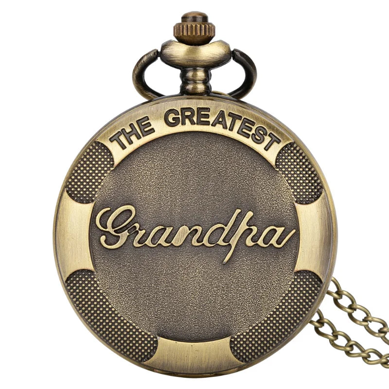 Antique Bronze 'Greatest Grandpa' Pocket Watch