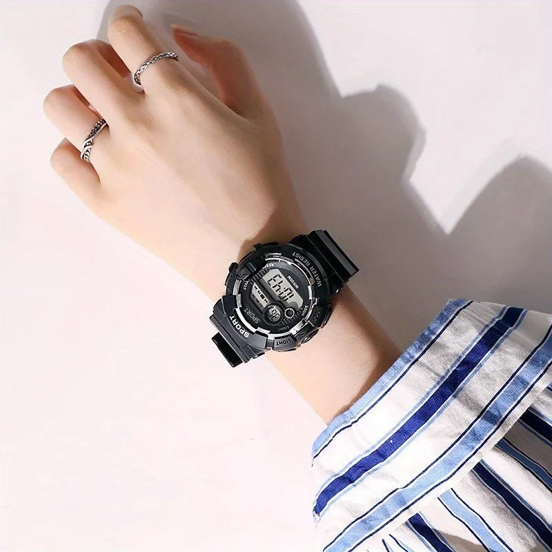 Aqua Blue Water Resistant Digital Sports Watch