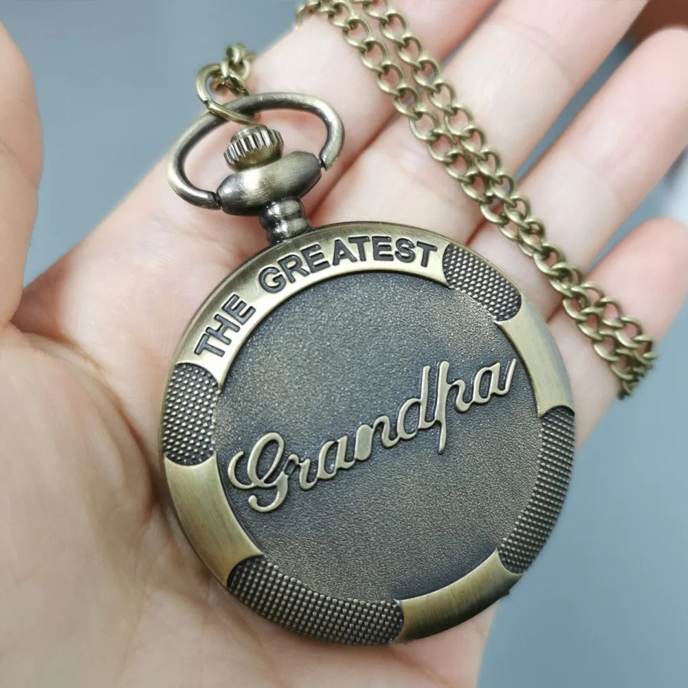 Antique Bronze 'Greatest Grandpa' Pocket Watch