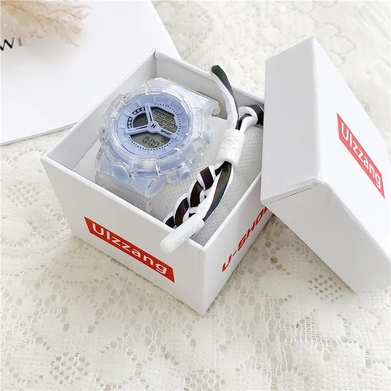Multi-Color Transparent Digital Sport Watch