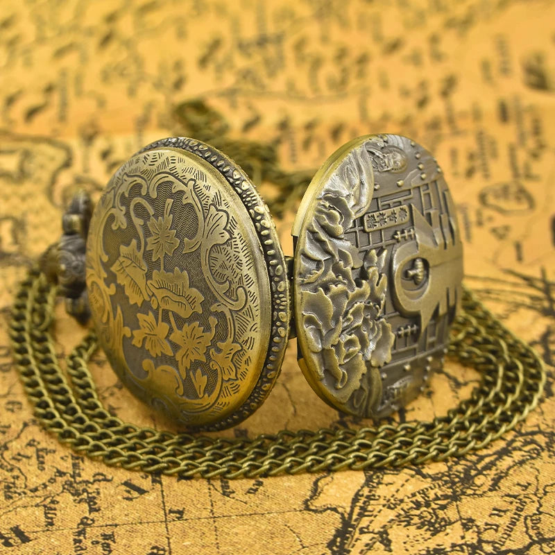 Antique Bronze Chinese Spring Festival Pocket Watch