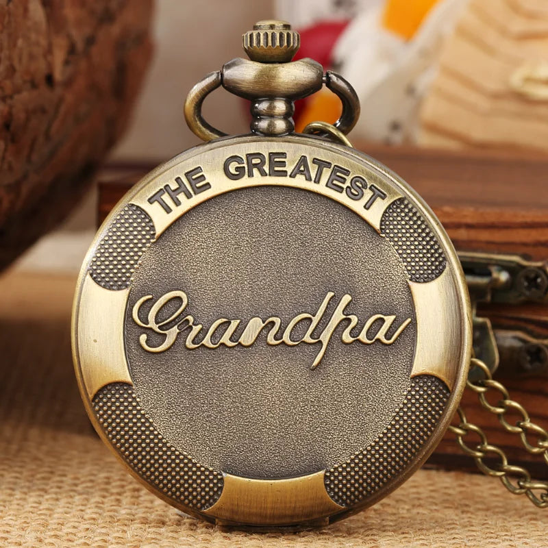 Antique Bronze 'Greatest Grandpa' Pocket Watch